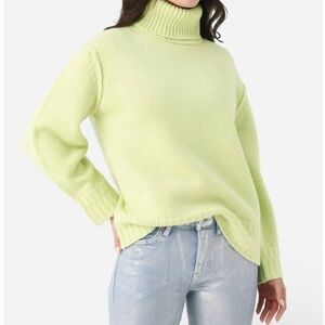 JONATHAN SIMKHAI wool leylani turtleneck sweater luminary boxy oversized medium